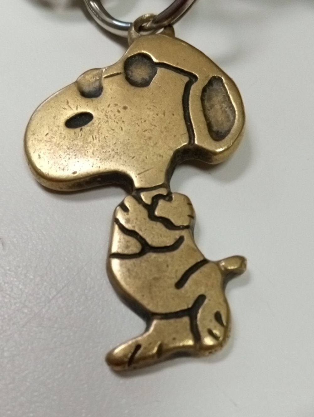 Vintage Solid Brass Snoopy "Joe Cool" 1971 Keychain - 1971 Collector's